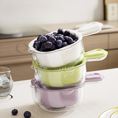 Dual-Layer Draining Basket: Handy Mini Berry and Tomato Washer