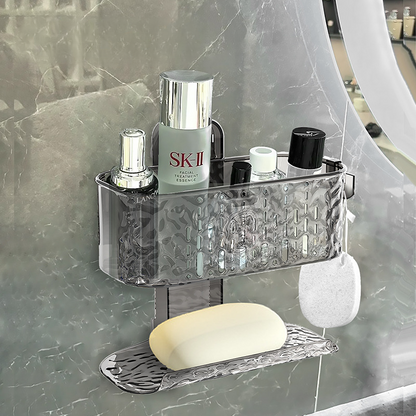 2-in-1 Dual-Layer Suction Storage Rack: Nail-Free Installation