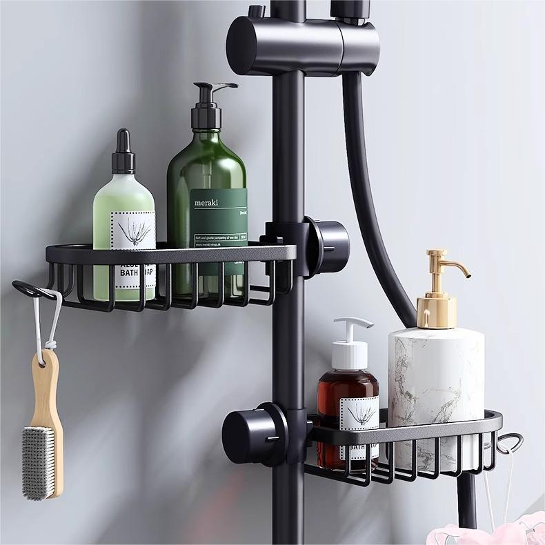 No-Drill Installation Kitchen and Bathroom Faucet Storage Rack