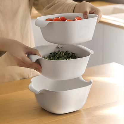 Dual-Layer Wash and Drain Basket: Simplify Your Kitchen Prep