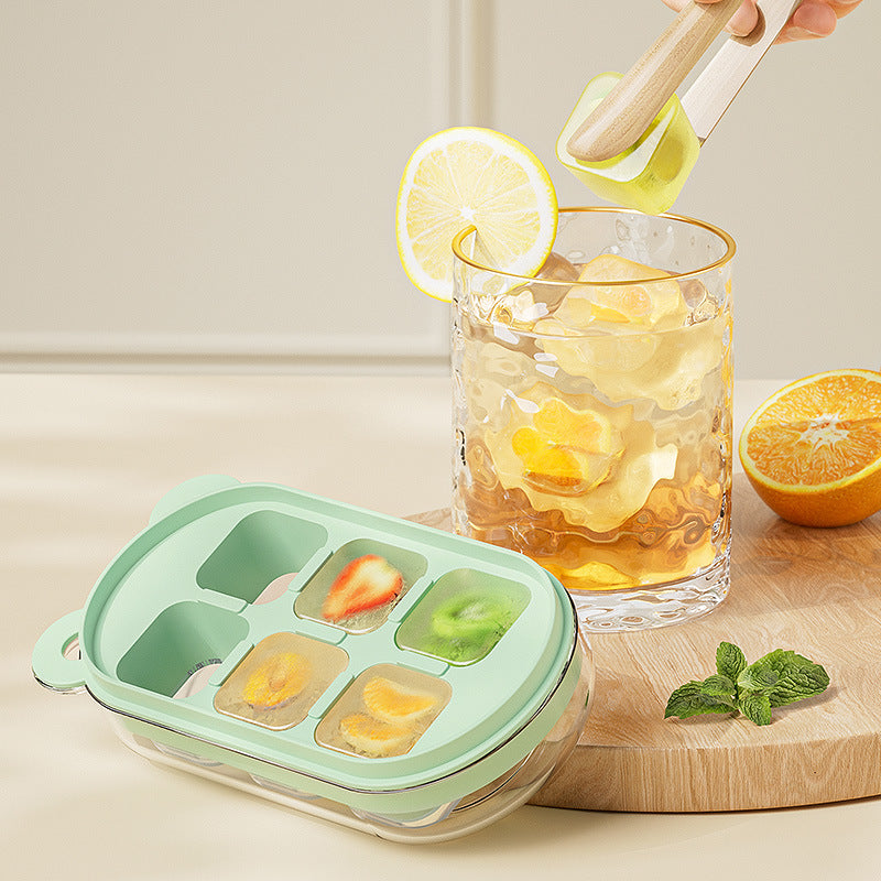 Quick Release Mini Bear Ice Cube Tray: Silicone, 6 Slots, Refrigerator-Friendly