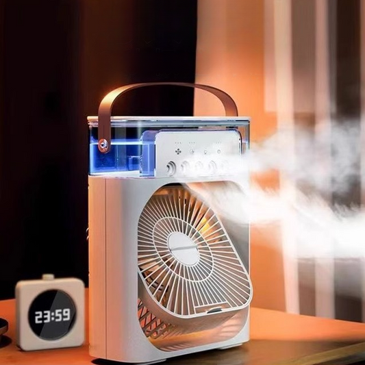 3-in-1 Cooling Mist Fan: Powerful, Quiet, with Auto-Off Timer