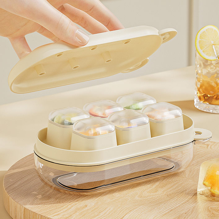 Quick Release Mini Bear Ice Cube Tray: Silicone, 6 Slots, Refrigerator-Friendly