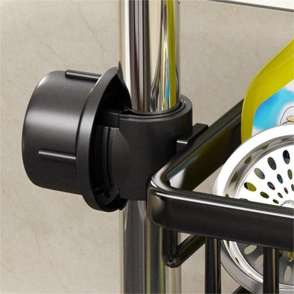 No-Drill Installation Kitchen and Bathroom Faucet Storage Rack