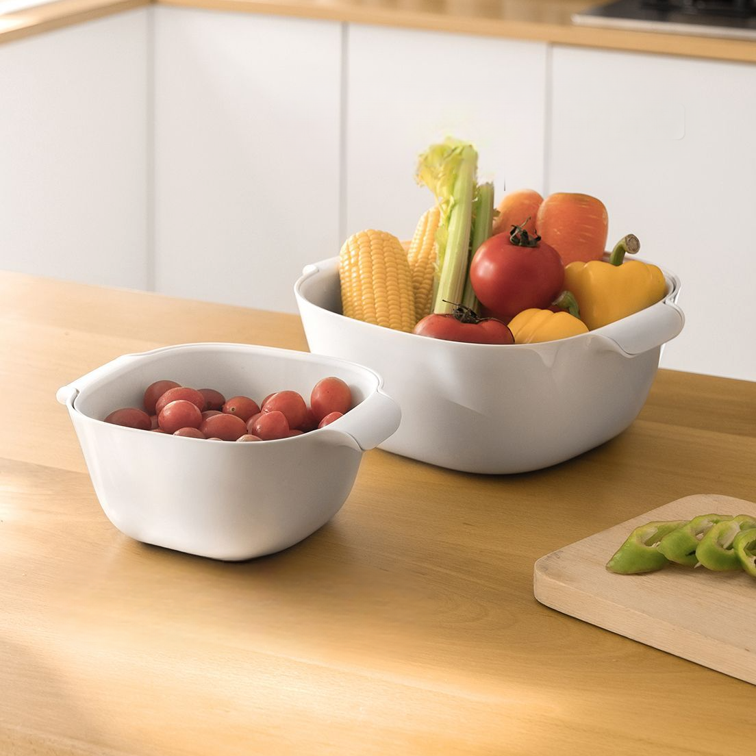 Dual-Layer Wash and Drain Basket: Simplify Your Kitchen Prep