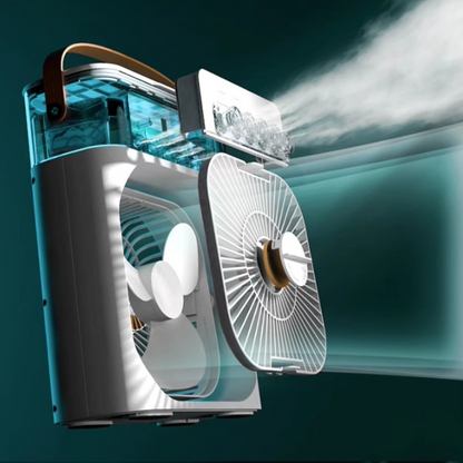 3-in-1 Cooling Mist Fan: Powerful, Quiet, with Auto-Off Timer