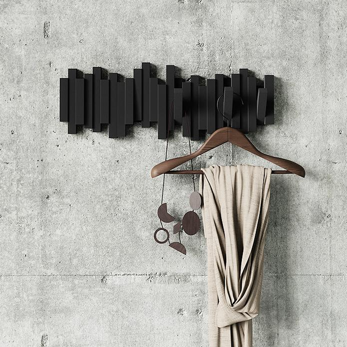 Artistic Piano Key Wall Hooks: No-Drill Multi-Functional Design