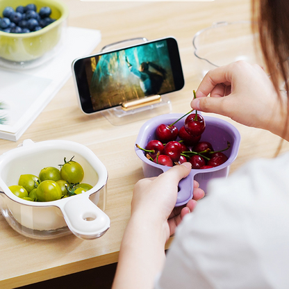 Dual-Layer Draining Basket: Handy Mini Berry and Tomato Washer