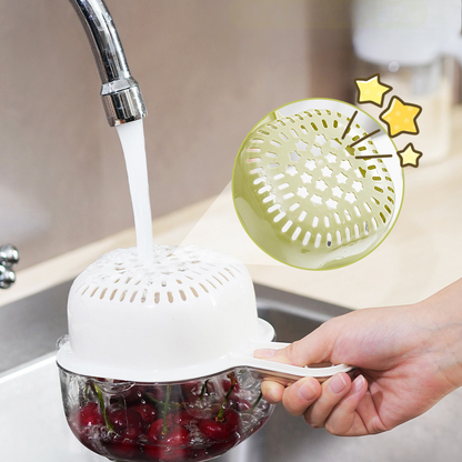 Dual-Layer Draining Basket: Handy Mini Berry and Tomato Washer