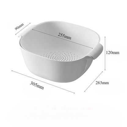 Dual-Layer Wash and Drain Basket: Simplify Your Kitchen Prep