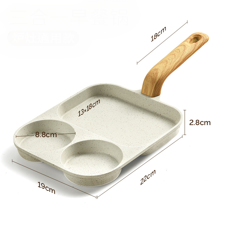 3-in-1 Medical Stone Frying Pan: Ideal for Eggs, Bacon, and Burgers