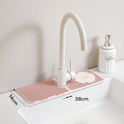 Faucet Drip Catcher Mat: Custom-Fit, Silicone, Non-Slip