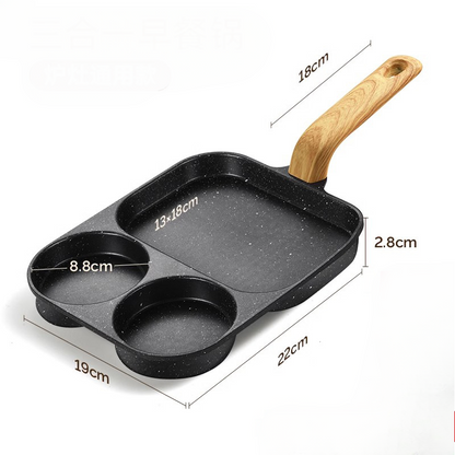 3-in-1 Medical Stone Frying Pan: Ideal for Eggs, Bacon, and Burgers