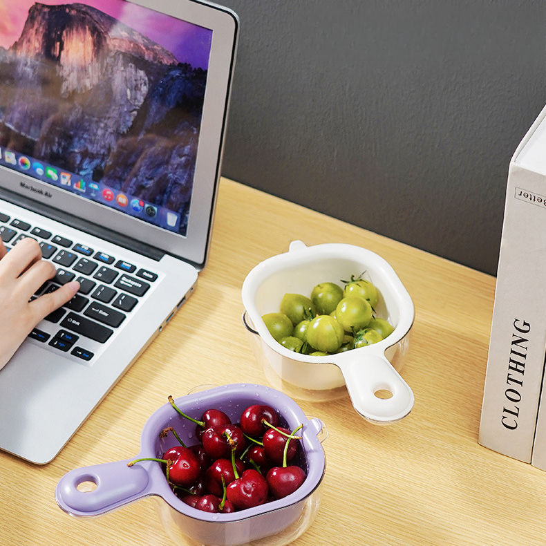 Dual-Layer Draining Basket: Handy Mini Berry and Tomato Washer