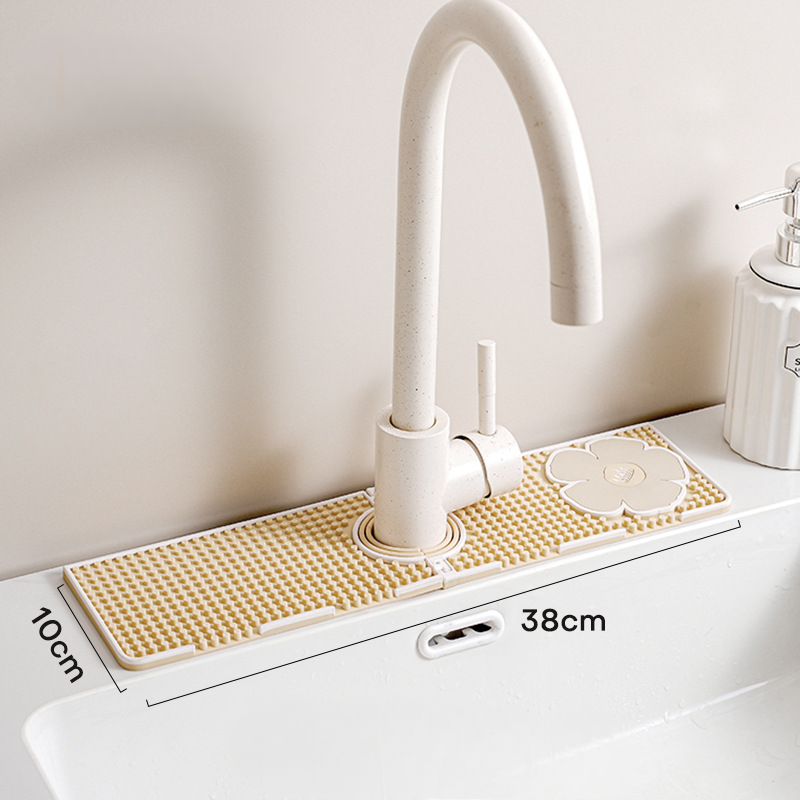 Faucet Drip Catcher Mat: Custom-Fit, Silicone, Non-Slip