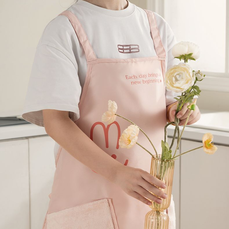 Apron with Hand Towel - Waterproof, Oil-Resistant, Stain-Proof