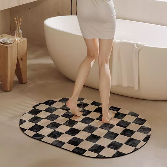 Diatomaceous Earth Bath Mat: Rapid Water Absorption & Anti-Slip