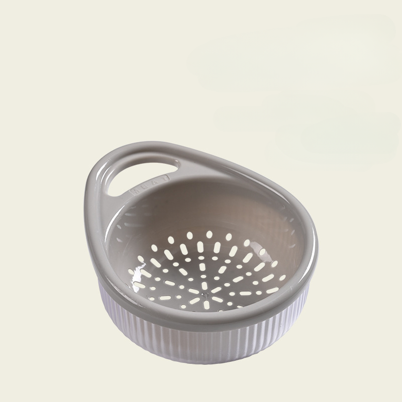 Multifunctional Dual-Layer Colander: Large Capacity & Strong Load-Bearing