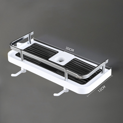 Adjustable Shower Tray with No-Drill Holder: Organize Your Bathroom Efficiently