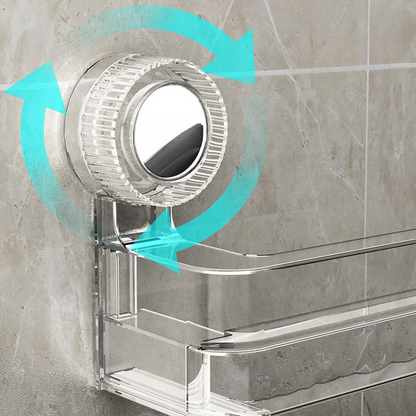 No-Drill Dual-Suction Bathroom Rack: Easy Installation and Cleaning