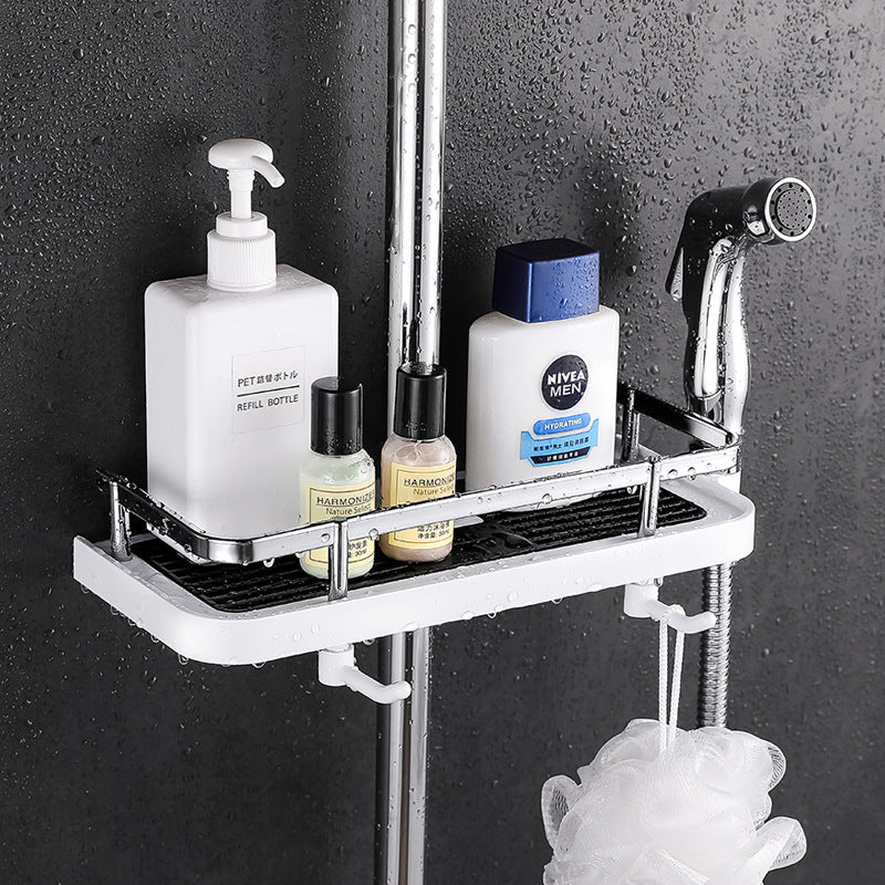 Adjustable Shower Tray with No-Drill Holder: Organize Your Bathroom Efficiently