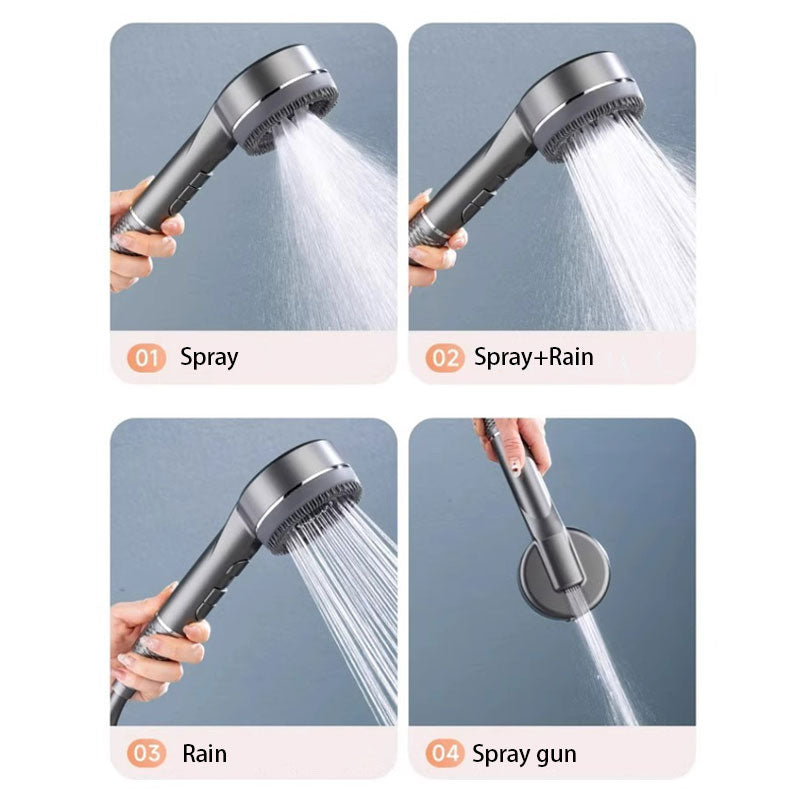 Multi-Functional Massage Boost Shower Head: Built-In Filter