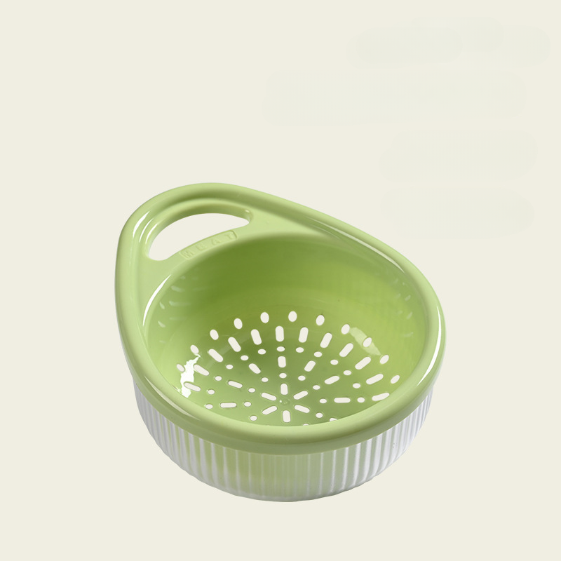 Multifunctional Dual-Layer Colander: Large Capacity & Strong Load-Bearing