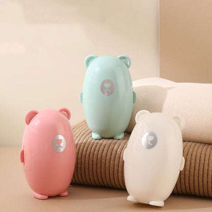 Bear-Shaped Washable Lint Roller – Strong Adhesion & Portable Design