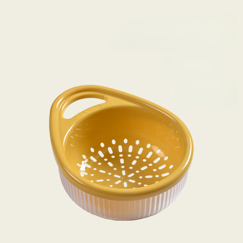 Multifunctional Dual-Layer Colander: Large Capacity & Strong Load-Bearing