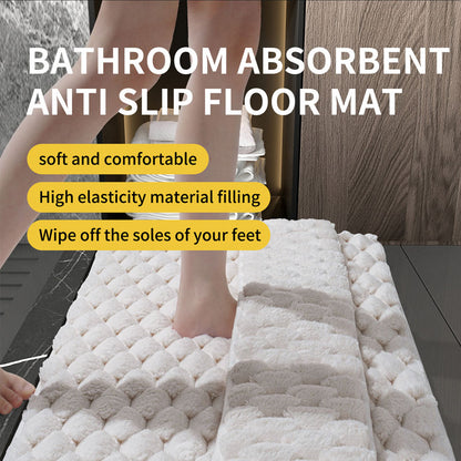 Thick Plush Bathroom Mat – Quick Absorption, Foot-Top Coverage & Non-Slip