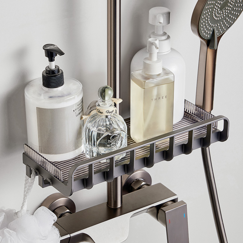 Adjustable Metal Shower Caddy: Easy Installation & Cleaning