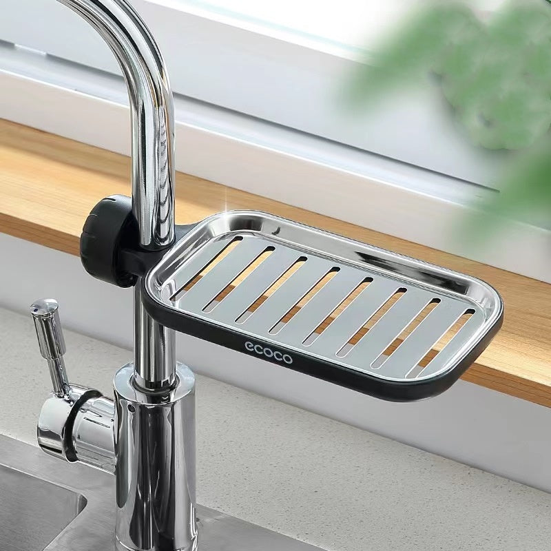 Multi-Functional Stainless Steel Faucet Shelf for Shower and Kitchen