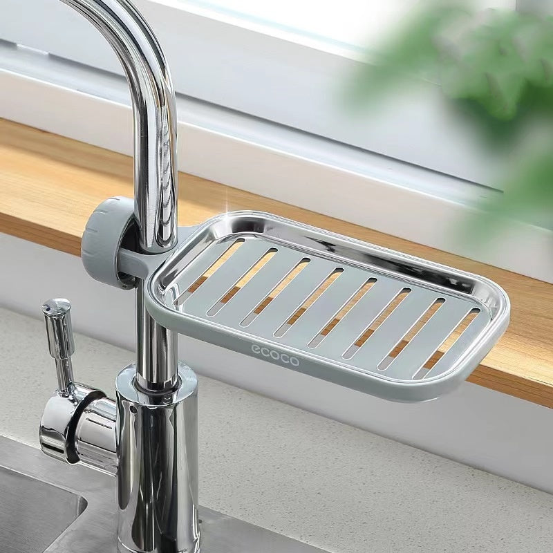 Multi-Functional Stainless Steel Faucet Shelf for Shower and Kitchen