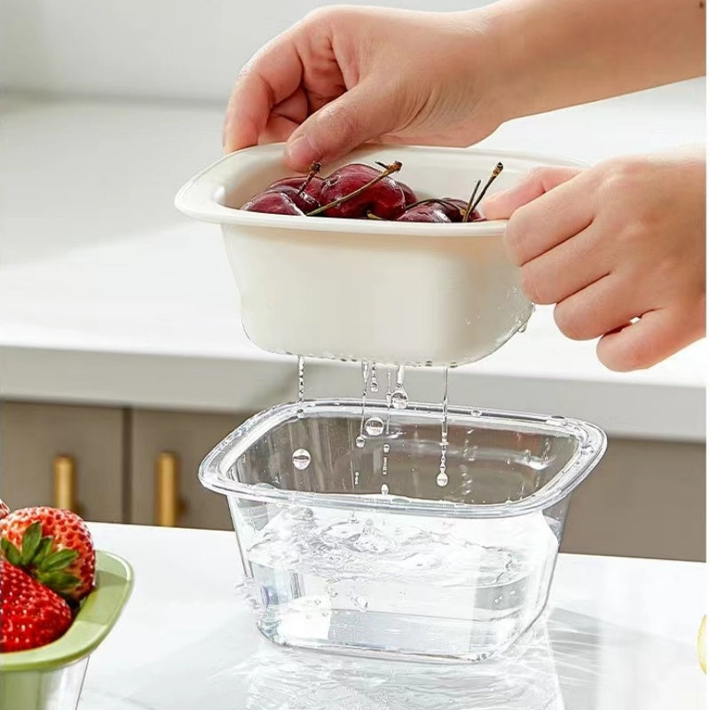 Double-Layer Vegetable and Fruit Strainer