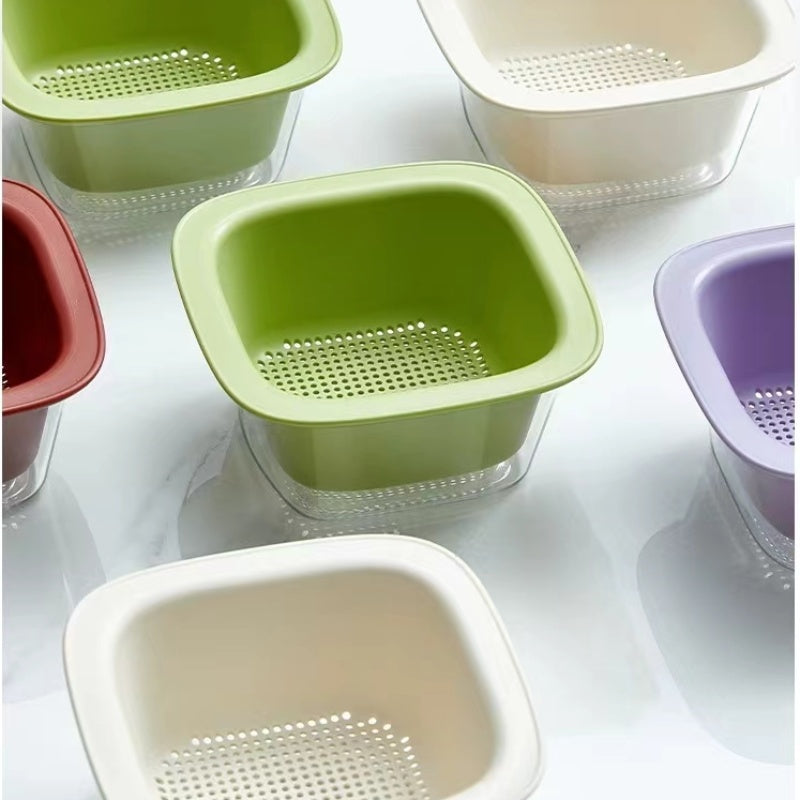 Double-Layer Vegetable and Fruit Strainer