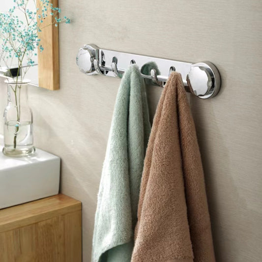 Strong Suction Cup Hooks: Bathroom Towel Hooks, No Drilling, Multi-Functional Row Hooks