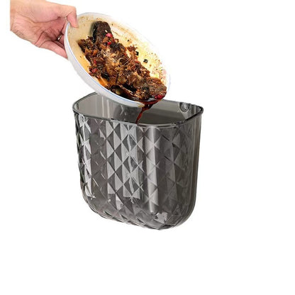 Wall-Mounted Trash Can: Large Capacity, Flip Lid, Ideal for Kitchen, Bathroom, Living Room