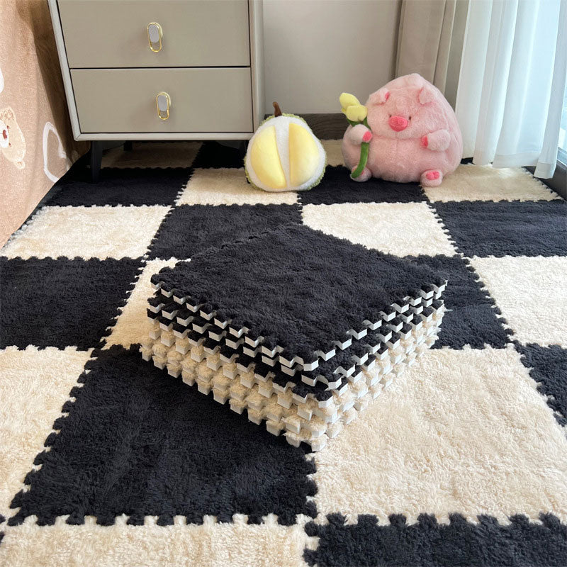 Plush Cuttable Patchwork Rug – Anti-Slip & Washable