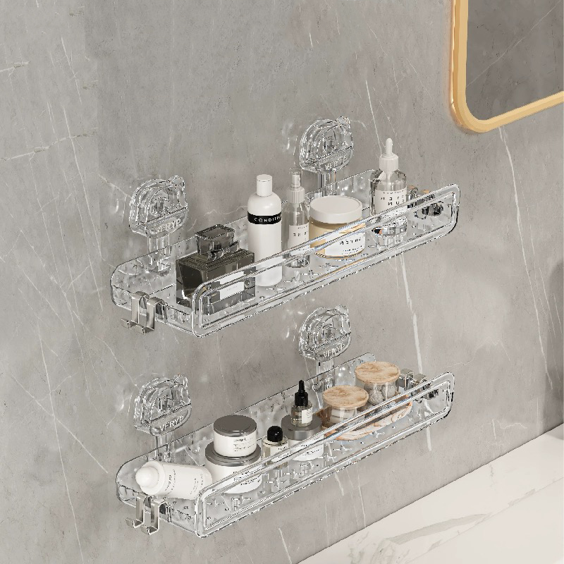 No-Dril Suction Cup Acrylic shelf: Fast Installation, Strong Load-Bearing