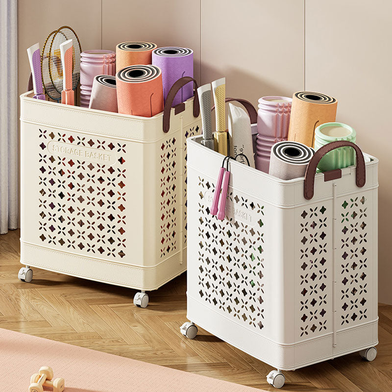 Foldable Large Capacity Laundry Basket – Built-In Handles & Wheels