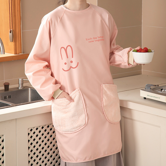 Apron with Hand Towel - Waterproof, Oil-Resistant, Stain-Proof