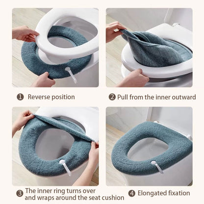 Thickened Winter Toilet Seat Cover – Built-In Handle