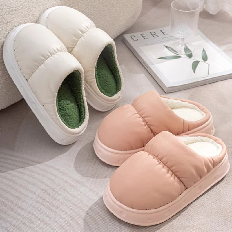 Extra-Thick Latex Winter Waterproof Slippers - Non-Slip Soles, Unisex Design