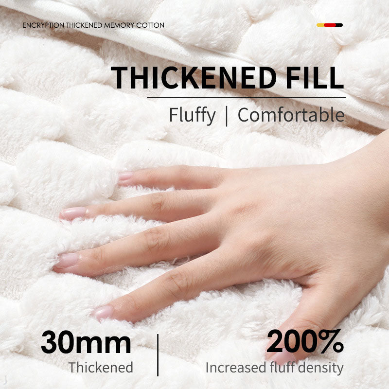 Thick Plush Bathroom Mat – Quick Absorption, Foot-Top Coverage & Non-Slip