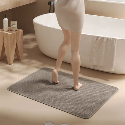 Woven Texture Bathroom Anti-Slip Mat – Quick Absorption & Easy to clean