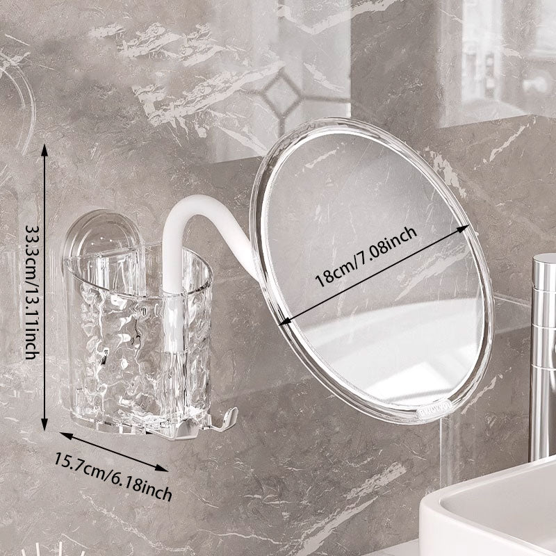 No-Drill Adjustable Makeup Mirror – Strong Load-Bearing