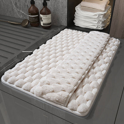 Thick Plush Bathroom Mat – Quick Absorption, Foot-Top Coverage & Non-Slip