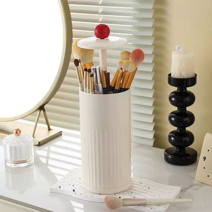 Adjustable Liftable Makeup Brush Holder – Dustproof & Elegant Design