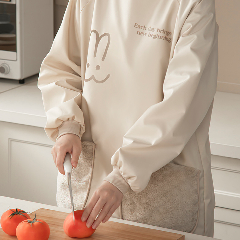 Apron with Hand Towel - Waterproof, Oil-Resistant, Stain-Proof