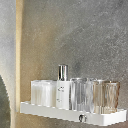 Easy-Install Space Aluminum & Acrylic Bathroom Shelf